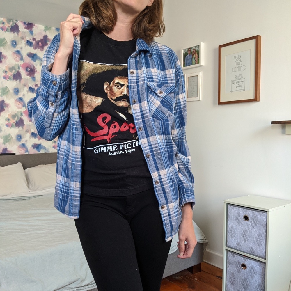 Vintage blue flannel